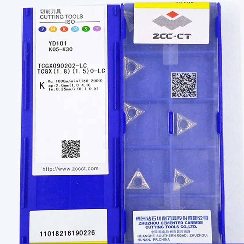 TCGX 090202 -LC YD101/TCGX 090204 -LC YD101/TCGX 090202 -LH YD101/TCGX 090204 -LH YD101 TCGX09 ZCC.CT Pastilhas de metal duro CNC para alumínio