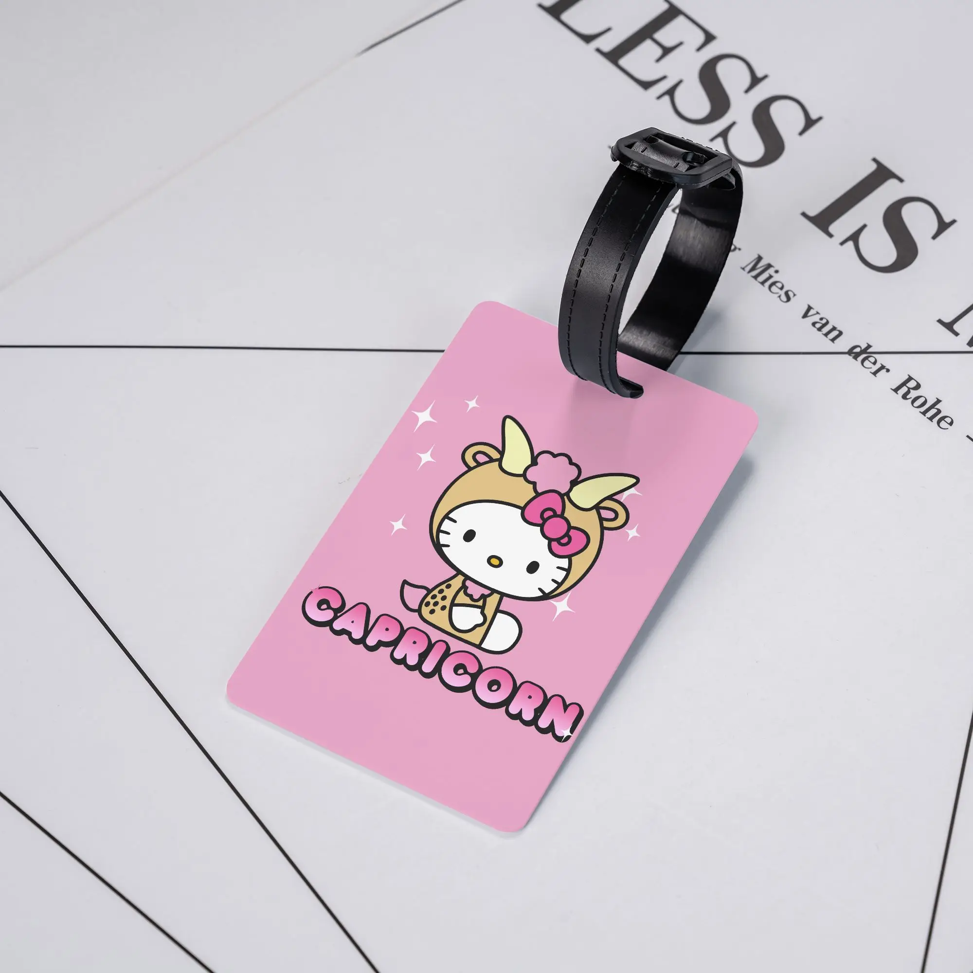 

Lovely Hello Kitty Pink Luggage Tag Suitcase Silica Gel Travel Accessories Luggage Bag Case Tag Name ID Address Baggage Tag Gift