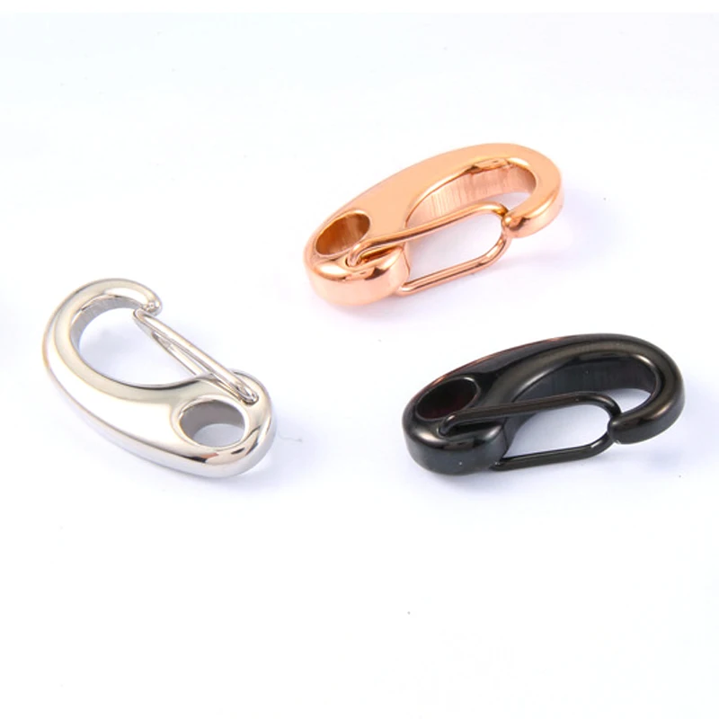 3pcs Gold Color Stainless Steel Lobster Clasp Hooks Connectors for Bracelet Necklace Jewelry Making Spring Carabiner Keychain