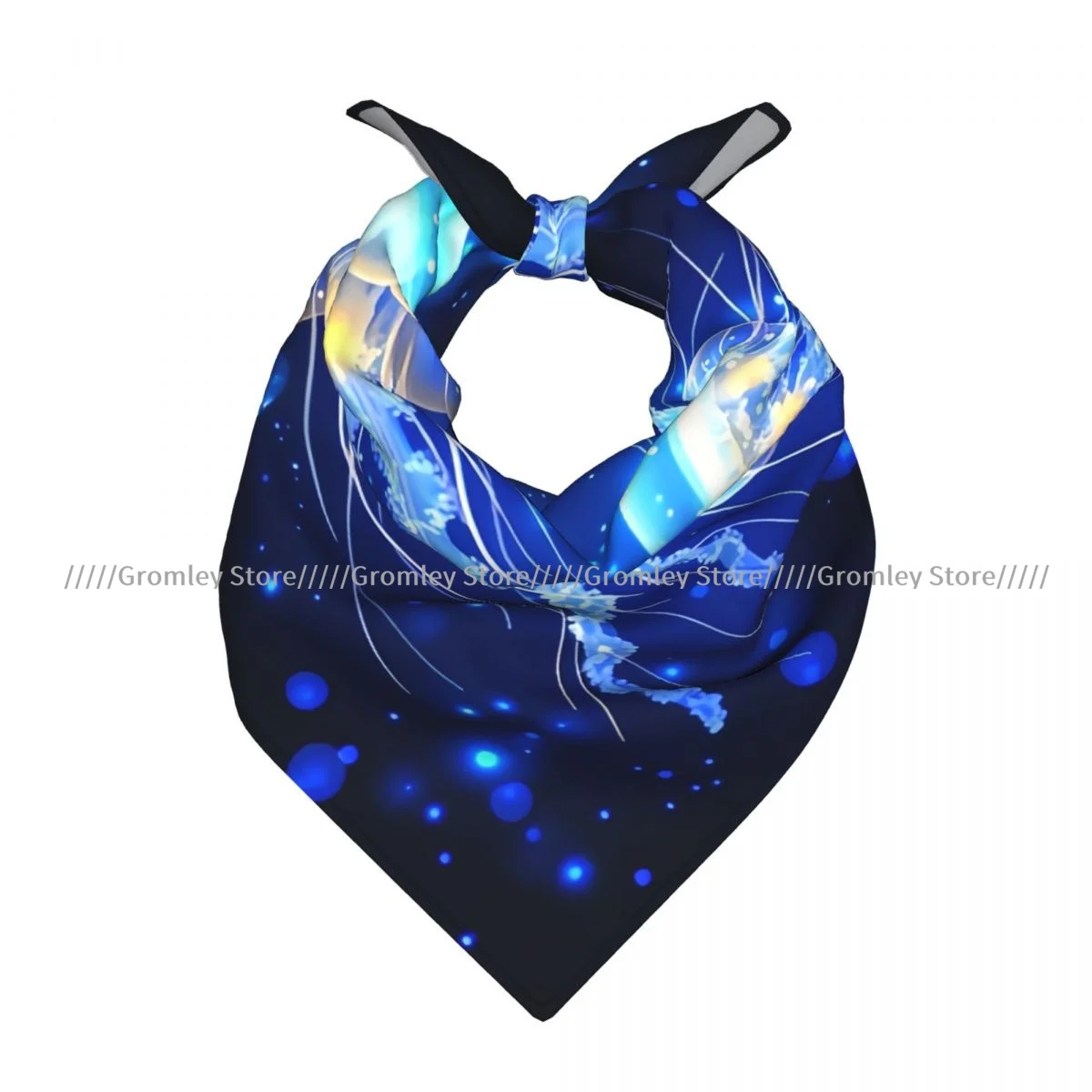 

Jellyfish Underwater Marine Creatures In Deep Sea Square Scarf Ladies Casual Head Neck Wrap