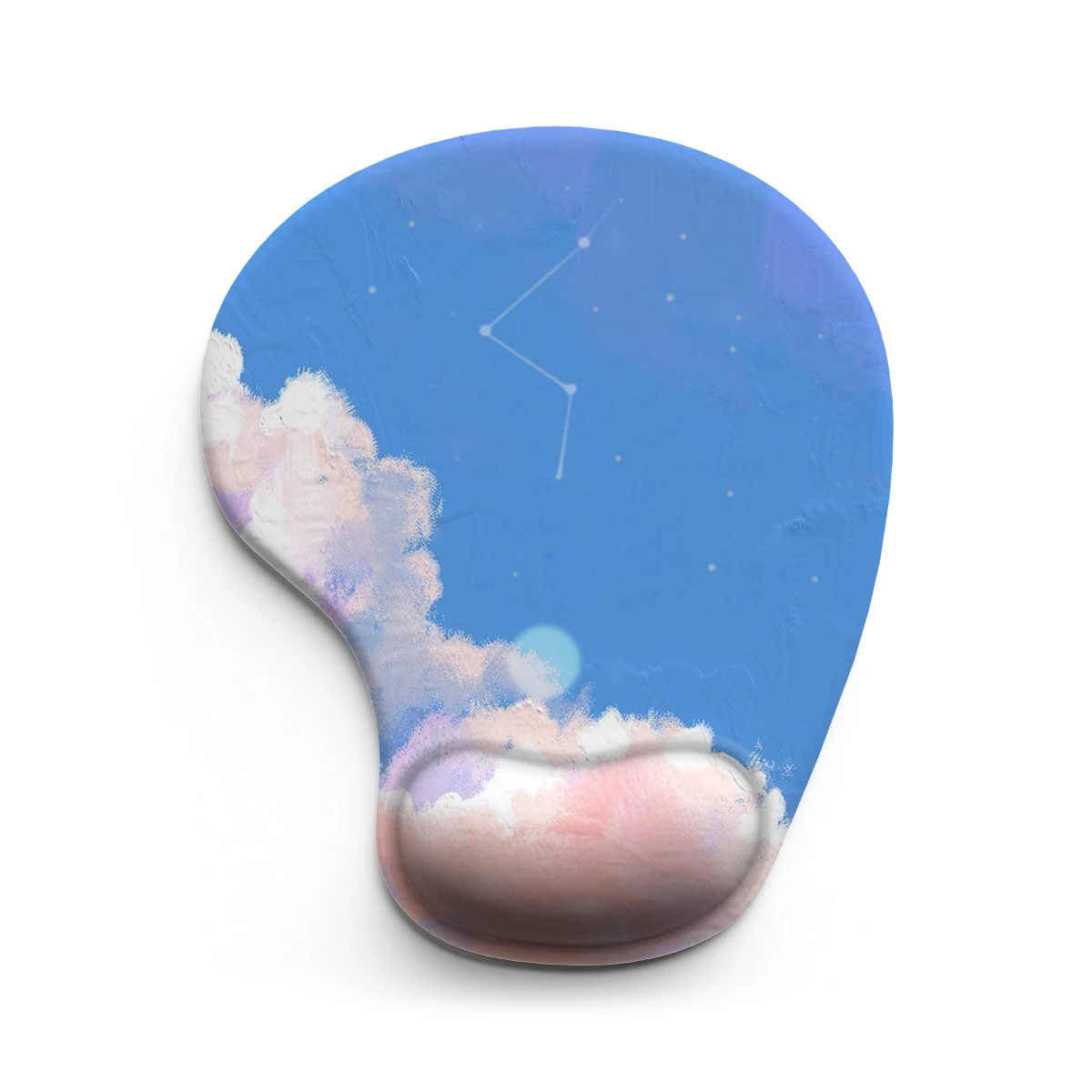 1pc Blue Sky Constellation Pattern Mouse Pad Ergonomic Soft Anti-Slip Wrist Rest Support Mat Computer Mouse Pad For Office PC