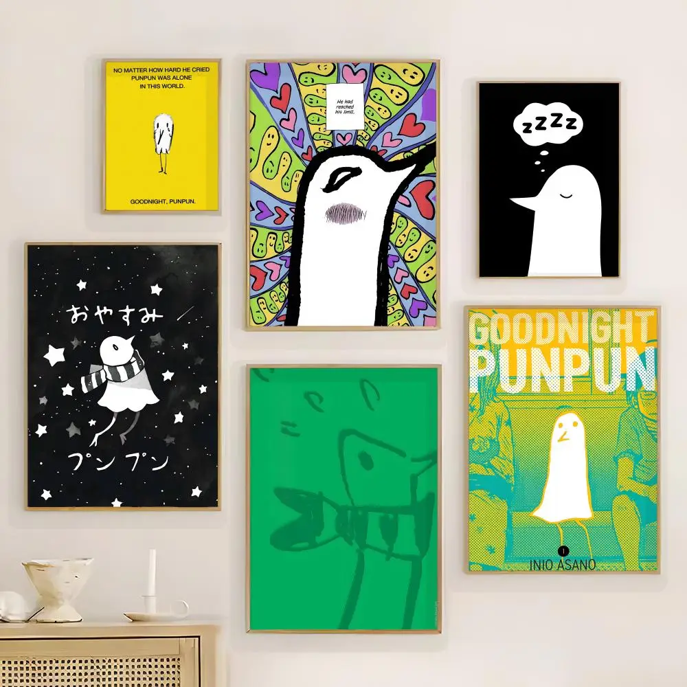 Manga G-Goodnights P-Punpuns Poster Wall Art Print Poster for Living Room Bedroom Home Decor