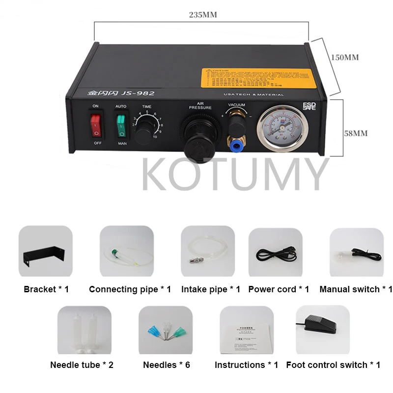 Imagem -03 - Automático Resina Epóxi Cola Dispensadora Máquina Controle Manual Pedal Sistema Distribuidor 220v