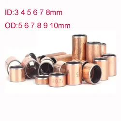 10pcs/Set SF-1 Self Lubricating Composite Sleeve Bearing Bushing Shafts ID 3/4/5/6/7/8mm OD 5/6/7/8/9/10mm
