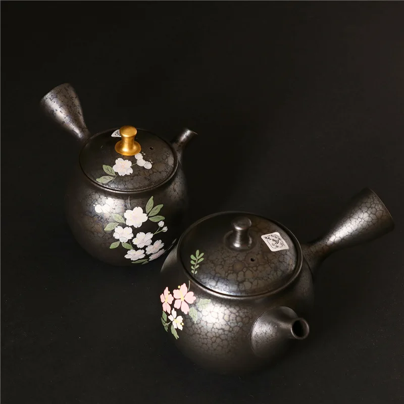 

Japan Imported Changsha Burning Side Handle Teapot Zhaolong Made Clay Temmoku Glaze Jinding Urgent Need Pot