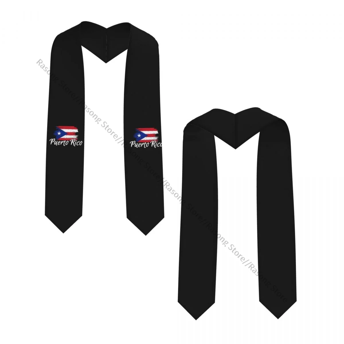 Puerto Rico Flag Unisex Adult Graduation Stole Shawl for Academic Commencements Celebration Uniform