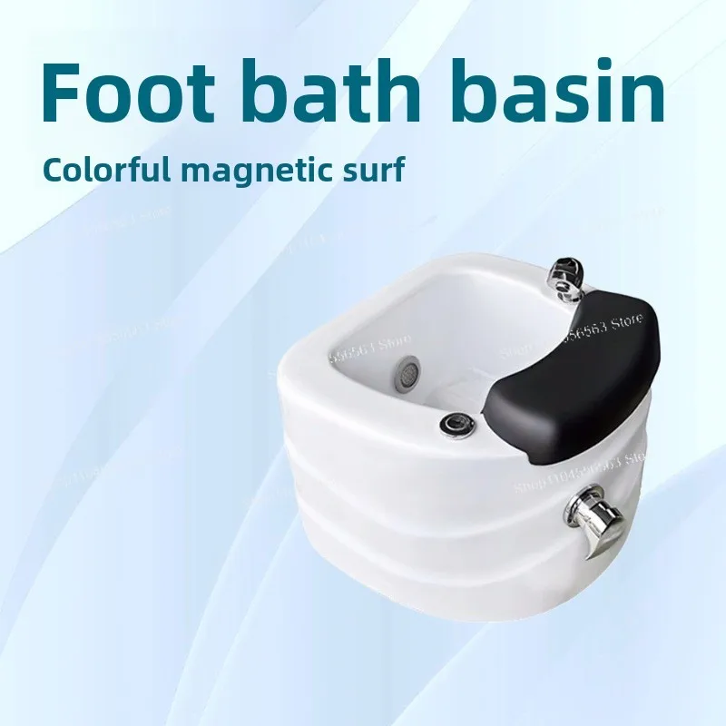 Acrylic Foot Spa with Colorful LED Lights – Multifunctional Massage Tub for Home & Nail Salon