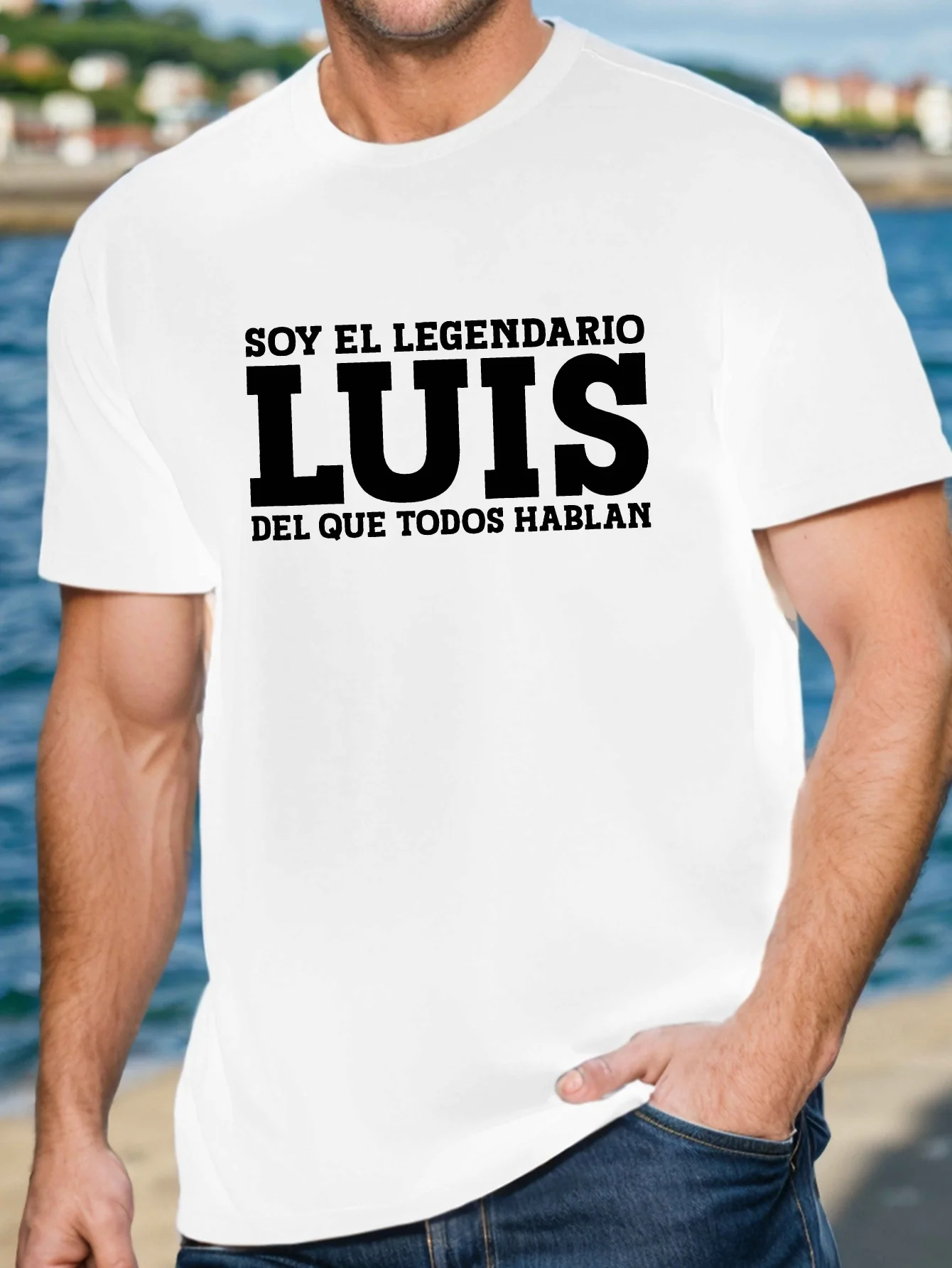 Spanish Legend Luis เสื้อยืดแขนสั้นผู้ชายเสื้อยืดฤดูร้อนด้านบน