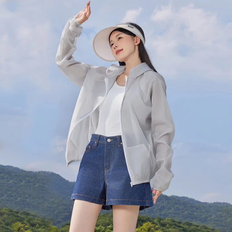Jacket Women Summer Sun Protection Coat Anti-UV Quick Dry Sports Windbreaker Cycling Run Sunscreen Shirt image 5