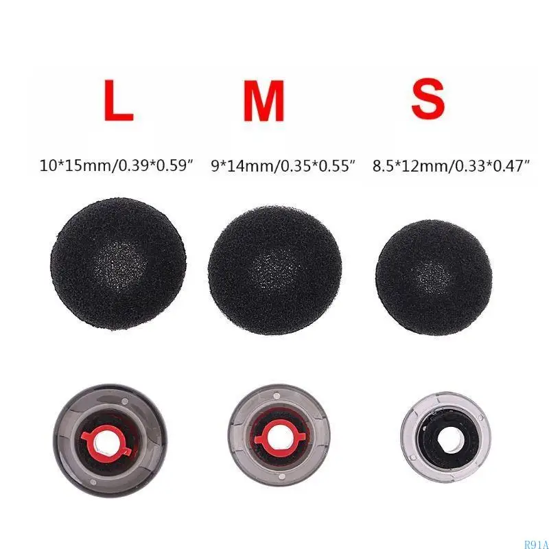 R91A 6 Pieces Silicone Ear Buds Gels Eartips S/for M/L Corded Headset for Voyager 520