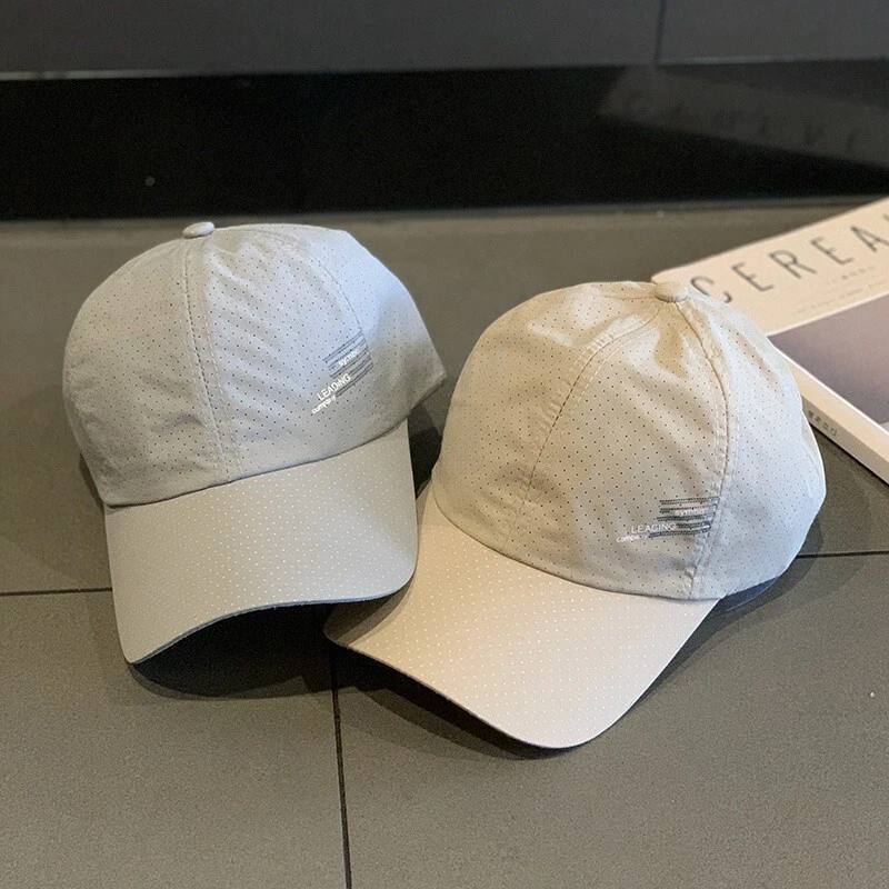 1 قطعة قبعة بيسبول سريعة الجافة الرياضة في الهواء الطلق شبكة تنفس قبعة للرجال المحمولة المشي لمسافات طويلة الصيد تسلق الجبال قبعة