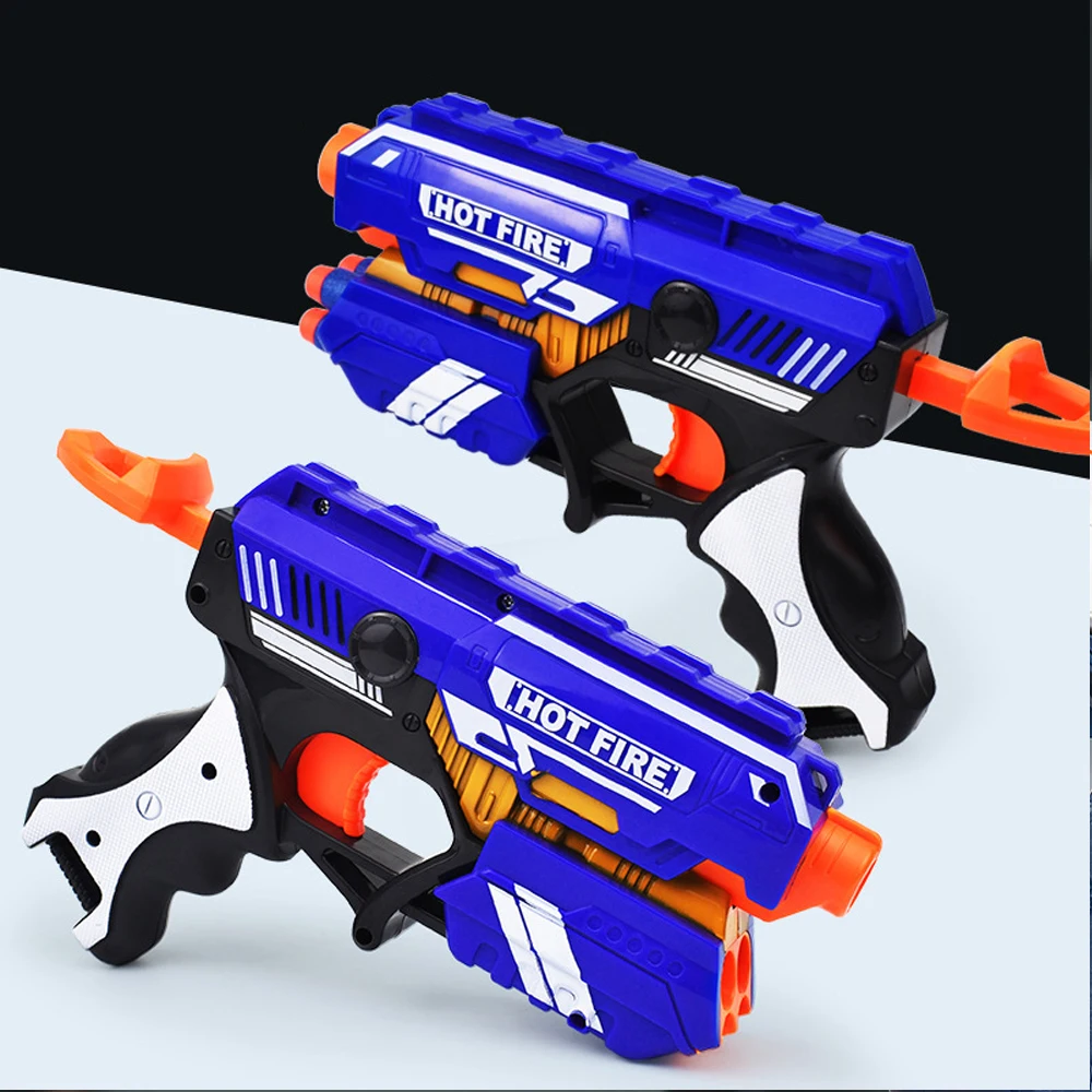 Children's Manual Soft Bullets Plastic Toy Gun Kits For Nerf Darts Toy Pistol Gun Long Range Dart Blaster Kids Toys Xmas Gift