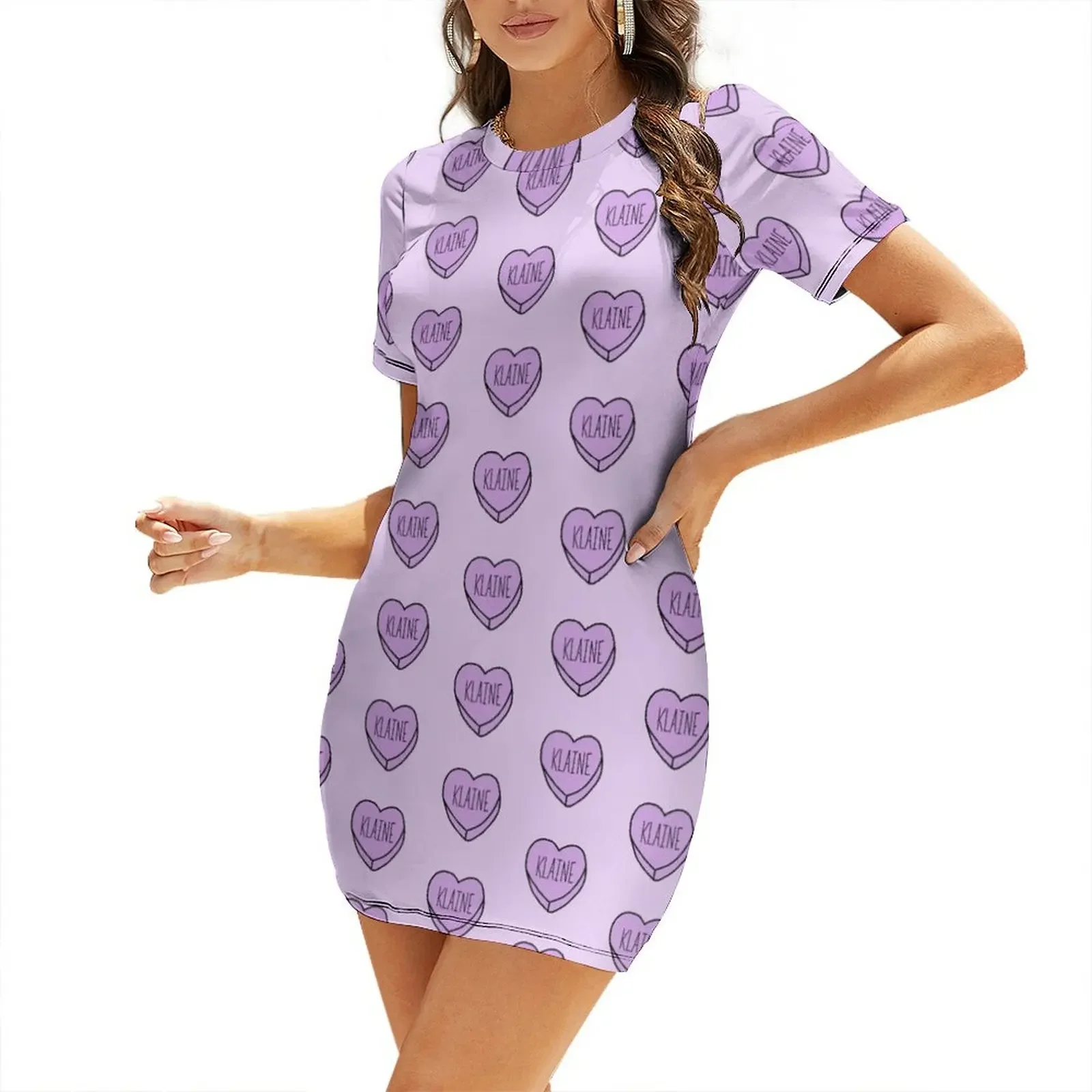 

Klaine Candy Heart Short-Sleeved Dress birthday dress for women luxury 2025 summer clothes dresses summer woman 2025 Dress