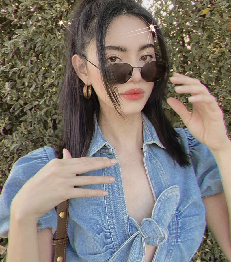 Summer 2025 Hollow Out Lace-up Women's Dress Puff Sleeve Mini Chic Dresses For Women Female Clothing Denim Dress Clothes SL430