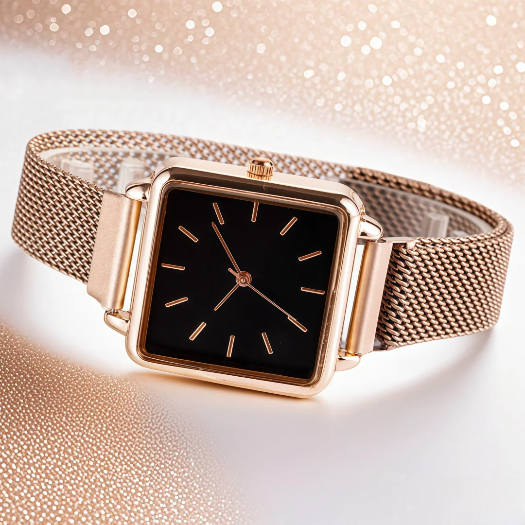 Top Brand Simple Square Woman Watch Luxury Brand Analog Ladies Quartz Watch Metal Mesh Belt Fashion Elegant Female Clock Reloj