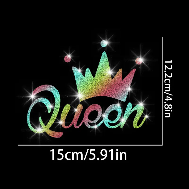 1PC Crown Queen Glitter Decorative Car Sticker Waterproof DlY Auto Window Bumper Trunk Motorcycle Boat Decoration Vinyl Decals