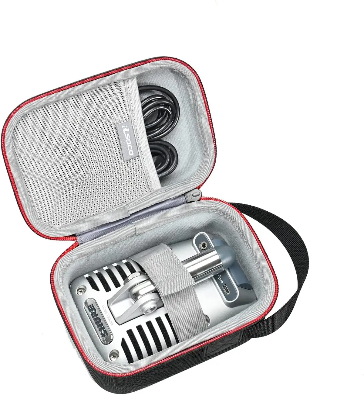 Carrying Case for Shure MV51 Digital Large-Diaphragm Condenser Microphone, Waterproof Shockproof Storage Travel Case Accessories