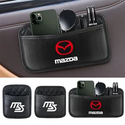 1Pc PU Leather Car Seat Back Storage Bag Door Center Console Storage Bag For Mazda 3 5 6 Axela MS Demio CX-9 CX-8 CX-5 CX-3 MPS