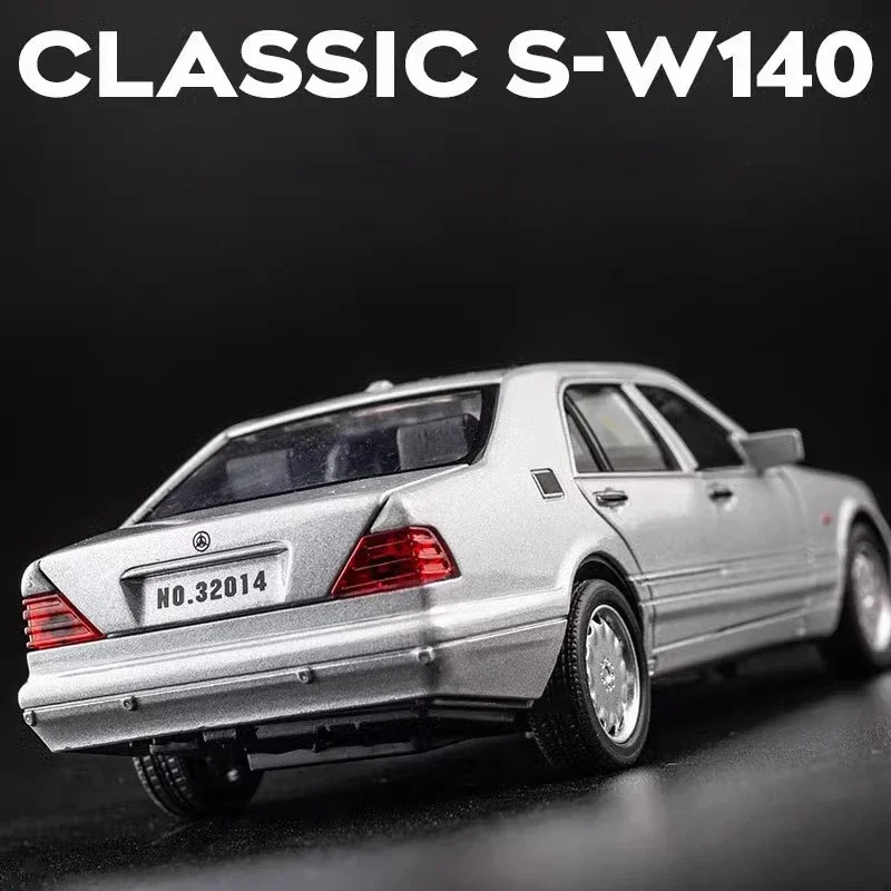 1:32 Mercedes Benz S W140 modelo de aleación luz de sonido de coche luz extraíble sonido aleación vehículo modelo juguetes para regalos recomendados