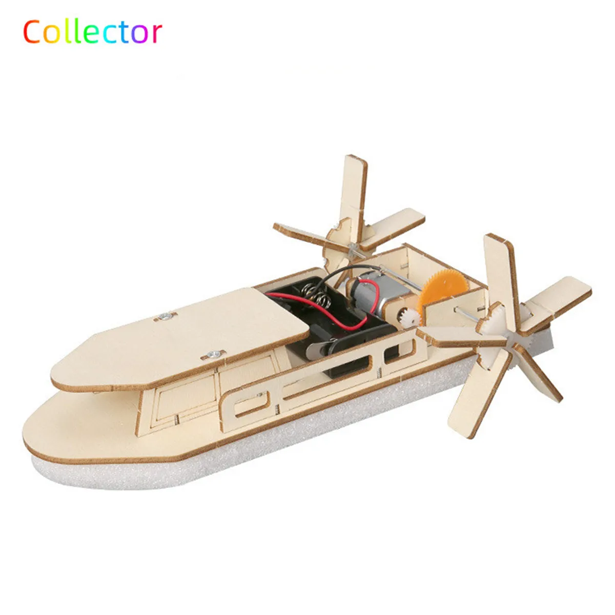 Wooden boat Model Kit, wooden boat building Kit, 3D assembly, wooden tray steam, fuchsia back creative science