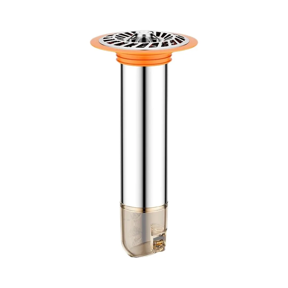Stainless Steel Floor Drain Stopper 11x7.3cm Orange Deep Water Seal Anti Strainer For Bathroom Sink Shower Easy Install