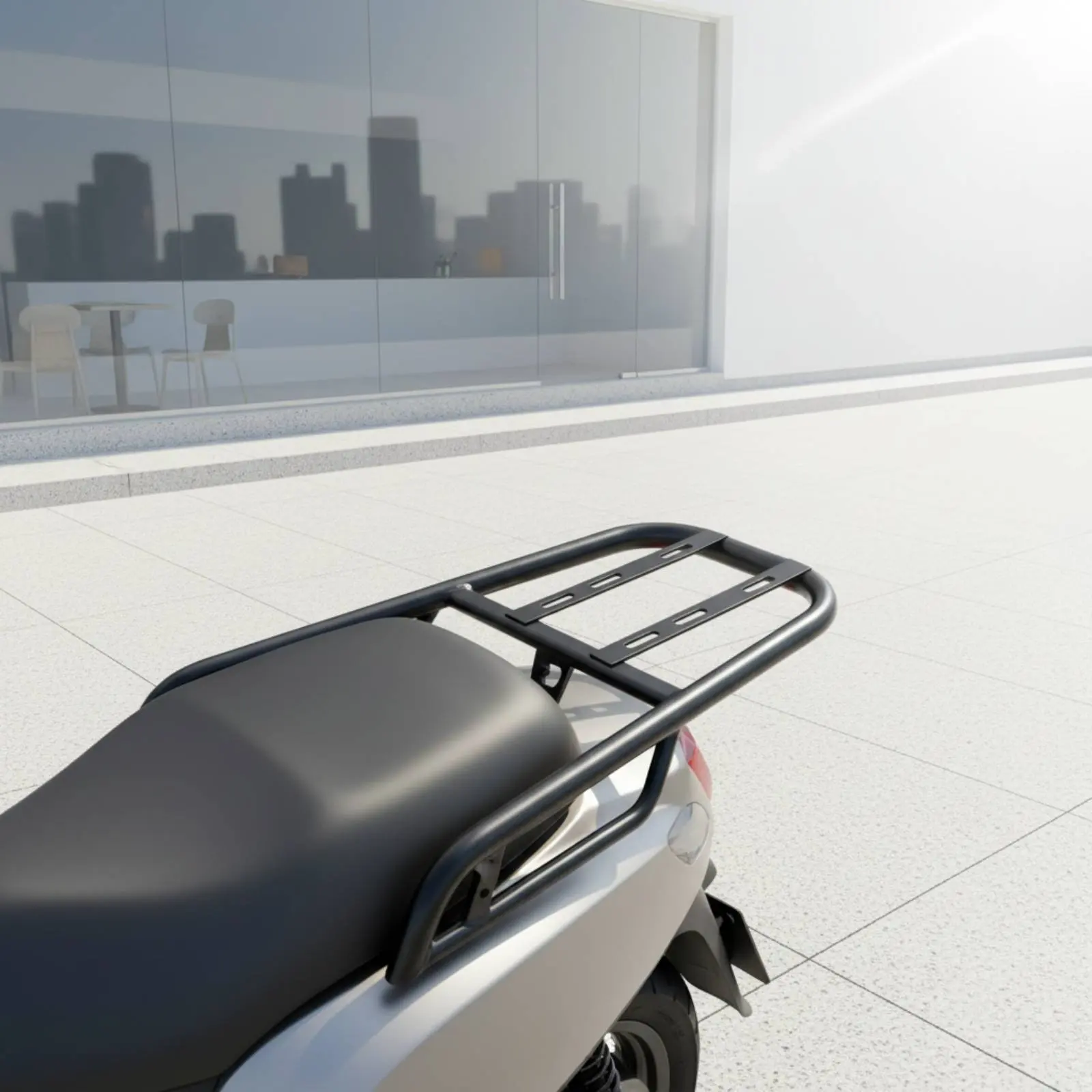 

Motorcycle Rear Luggage Rack Sturdy Construction Scooter Tail Mount Scooter Hauling Rack Enhanced Load Capacity for Touring