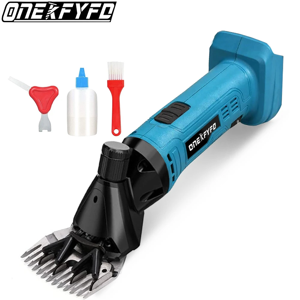 

ONEKFYFD 6 Speed 13 Teeth Cordless Electric Wool Shears Electric Scissors Sheep Pet Clipper Machine for Makita 18V Battery