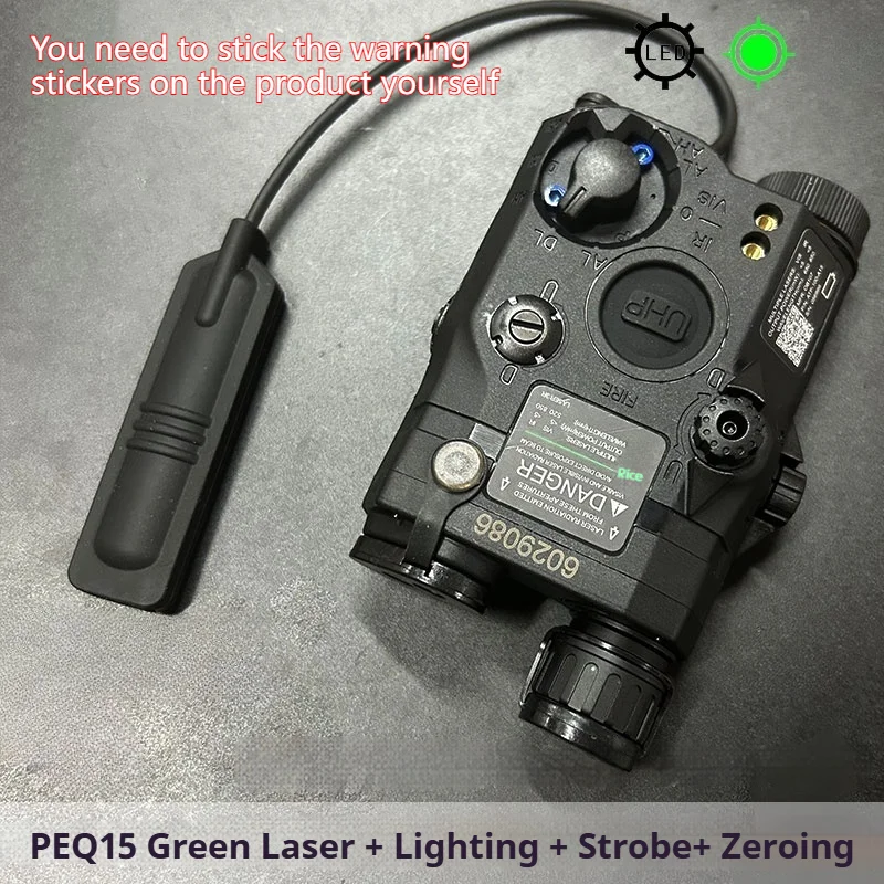 Puntero láser táctico PEQ15 con linterna LED estroboscópica - imagen 5