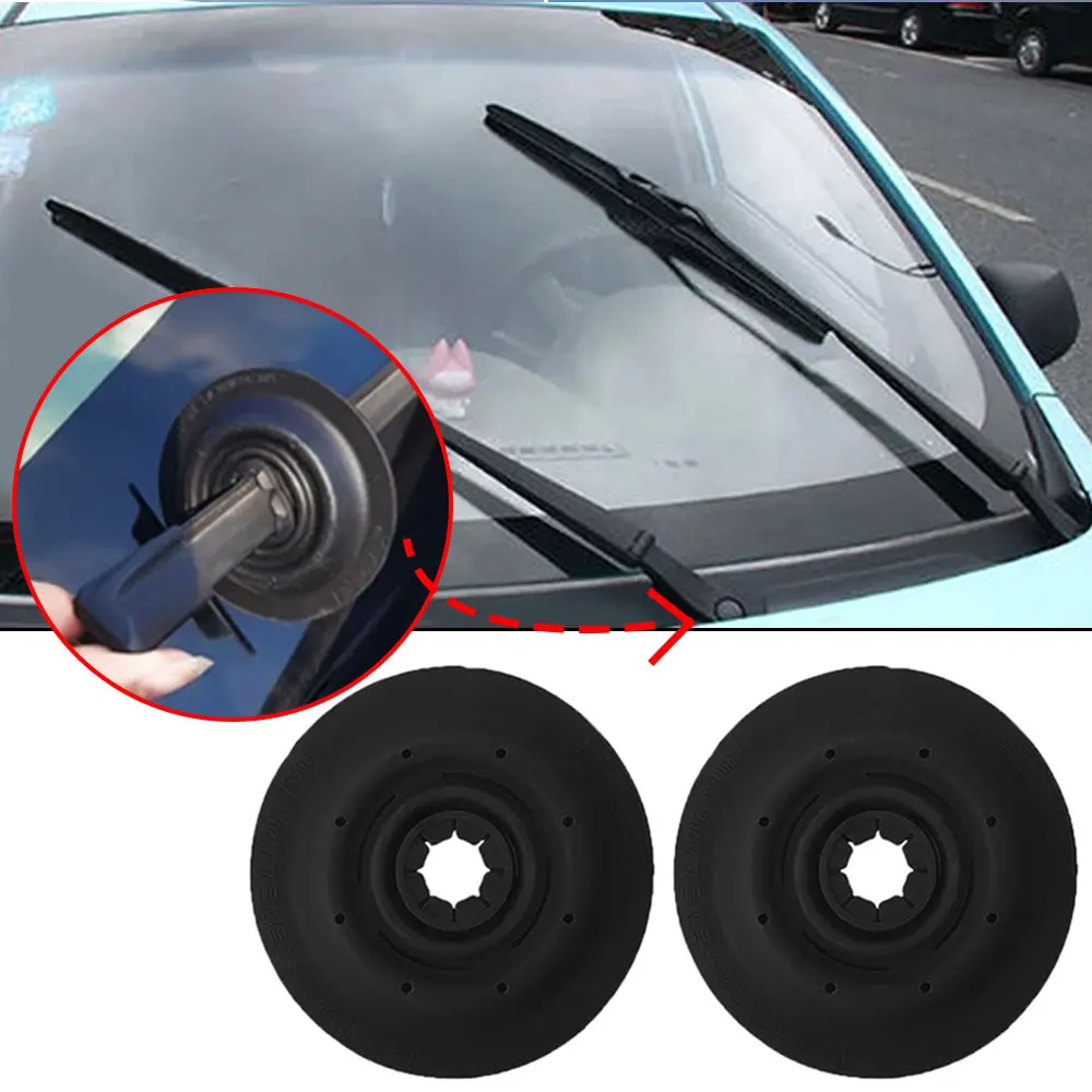 

2pcs Car Wiper Arm Bottom Hole Debris Prevention Protection Sleeve Windshield Wiper Silicone Dustproof Cover Auto Accessories