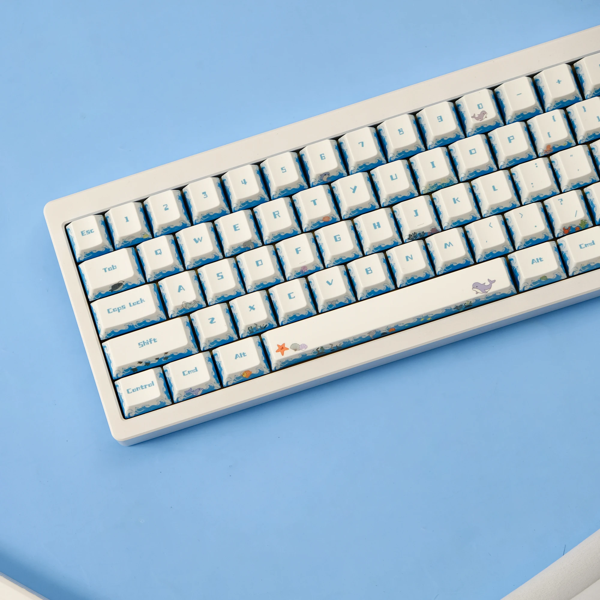 Thème de fête en haute mer, 143 touches par Sublimation, PBT, nouveauté, capuchons de touches personnalisés pour clavier mécanique MX 61/64/75/87/98/104/108