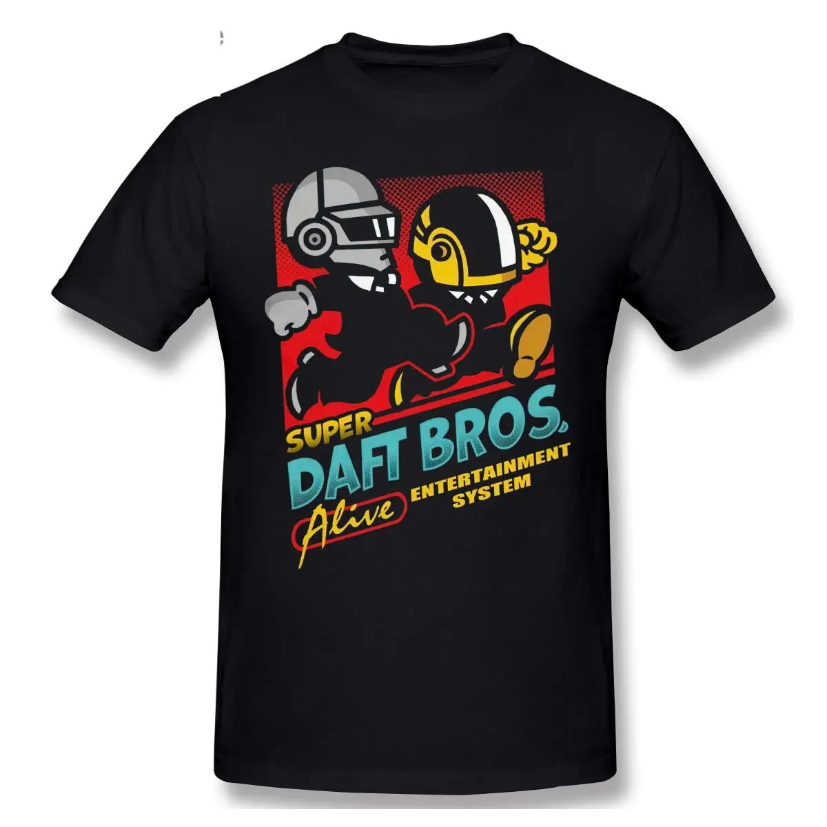 

Christmas Daft Bros Daft Punk T Shirt For Men Custom Made Short Sleeves TShirt Heavy Cotton Crew T-Shirt Tee TopsF