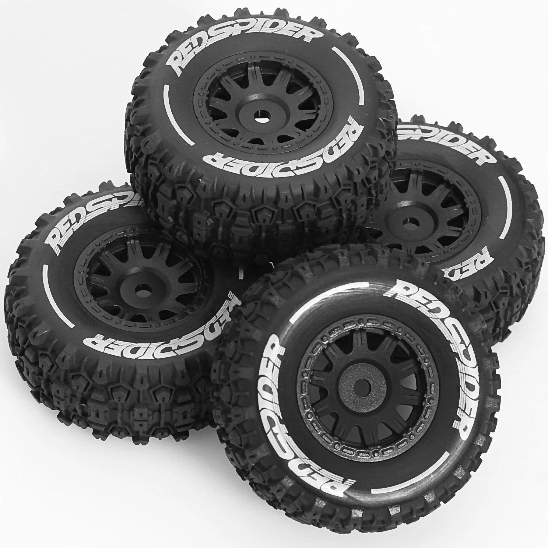 العنكبوت الأحمر RC 4 قطعة الإطارات LC عجلات شاحنة قصيرة MOJAVE GROMFor 1/14 شاحنة قصيرة Mojave صغيرة