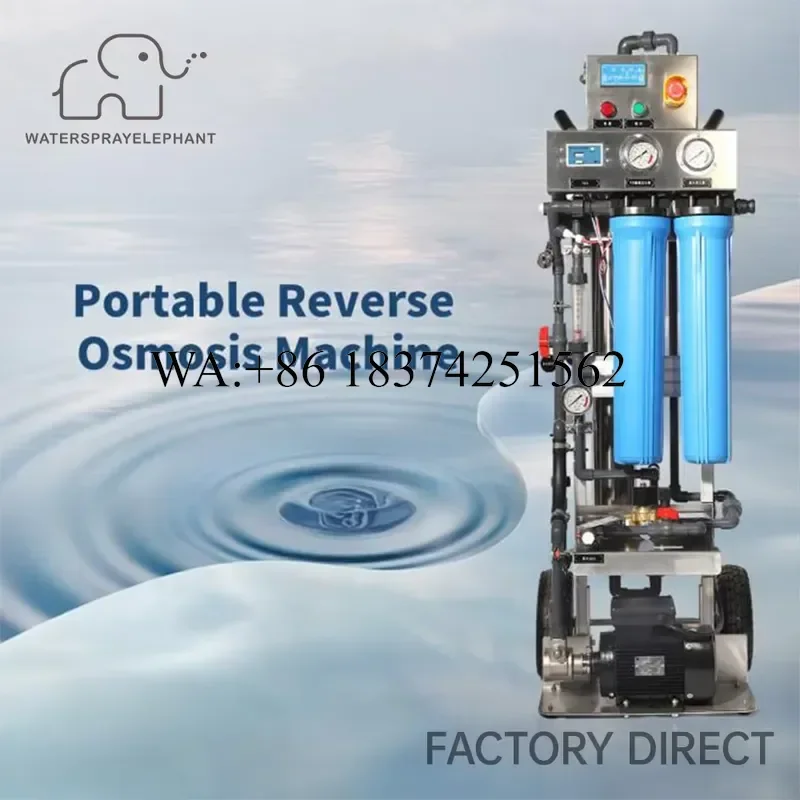 Wmwmnu for Solar Panel Cleaning Water Purifier RO System 750W 1000ppm TDS Input Mobile Industrial Pure Water
