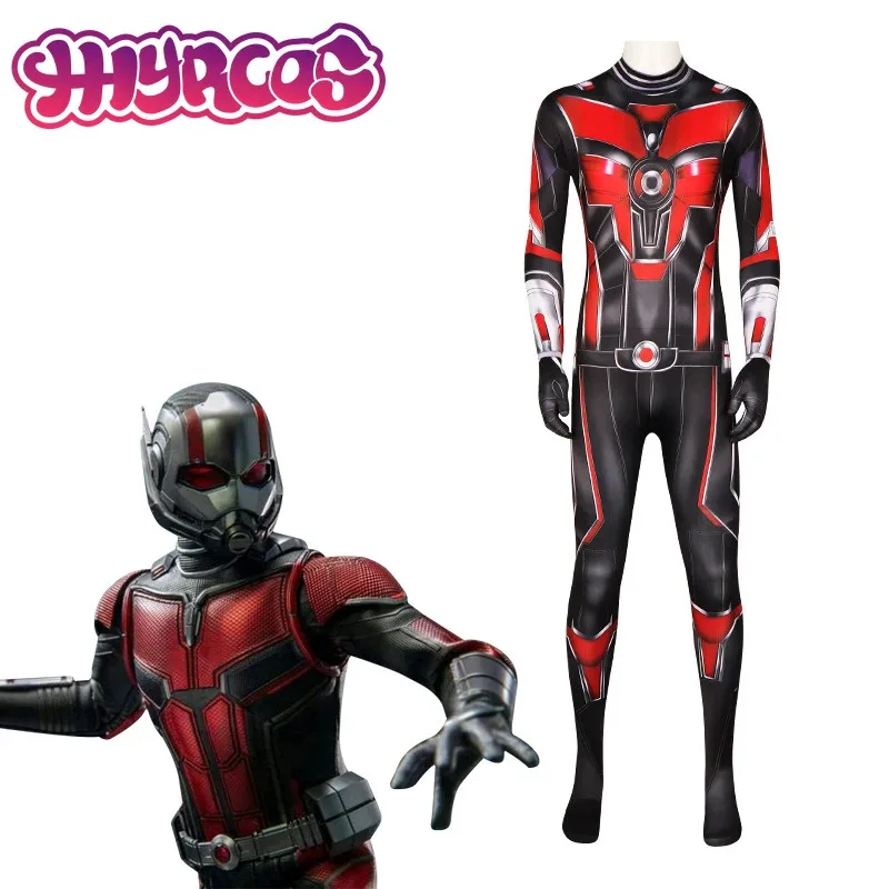 

DY2025Ant Cos Оса для Quantumaniaes Косплей Наряд Скотт Лэнг Костюм Супергерой Маска Костюм Комбинезон Карнавальные костюмы на Хэллоуин Adu