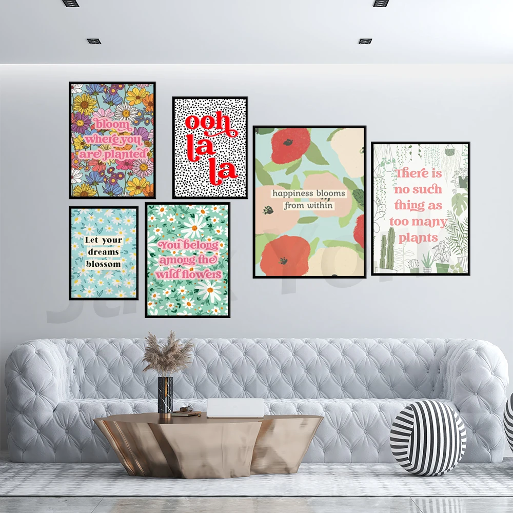Quote Print, Green and Pink Wall Art, Pink Leopard Print Wall Art, Home Decor, Living Room/ Bedroom Wall Art