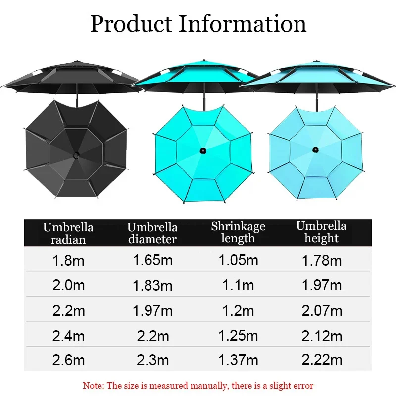 Summer Folding Fishing Umbrella Anti-UV Outdoor Sun Protection Adjustable Waterproof Large Fish Umbrella Fishing accessories