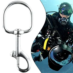 Aço inoxidável 316 mergulho Snap Hook, Gancho de cabeça única, D-Ring Lobster Clasp, Cordão de natação, Gancho de segurança