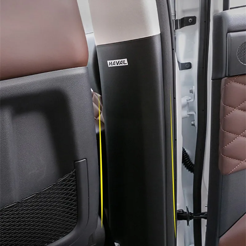 For HAVAL H9 2017-2022 modified seat belt protective pad interior B-pillar anti-kick pad special Cost-effective high quality