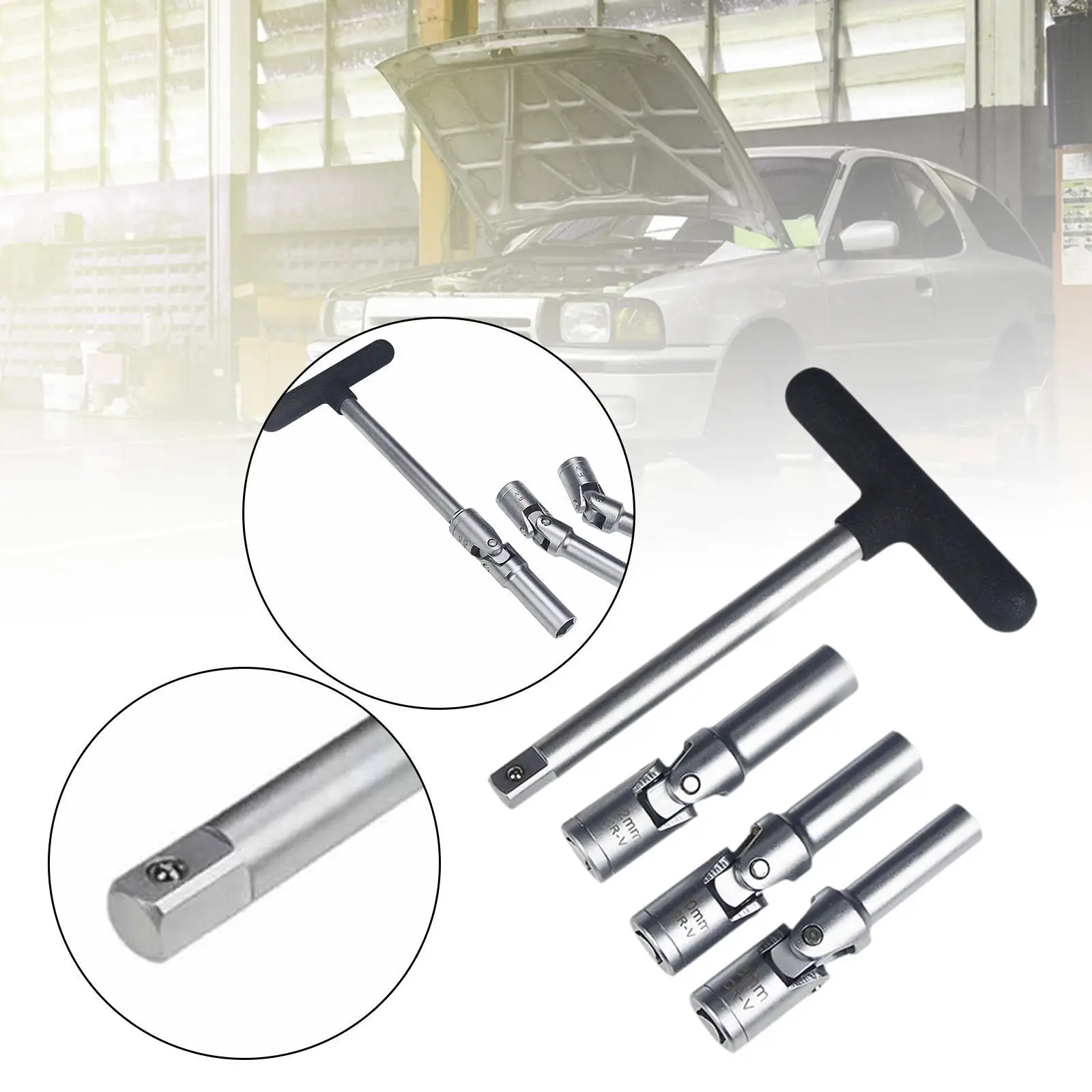 

Набор инструментов для снятия свечей накаливания, экстрактор для свечей накаливания, сменные насадки, автомобильные аксессуары, набор головок для гаража и грузовиков