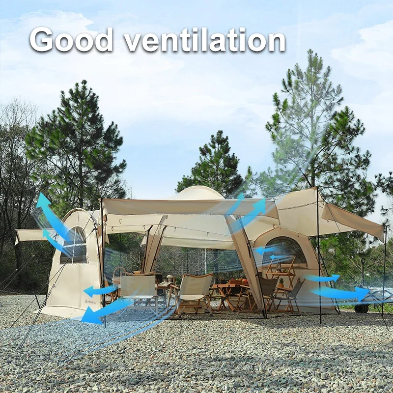 #wholesale Luxury Camping Waterproof Sunshade Anti-UV House Shaped Tent Outdoor Tarp