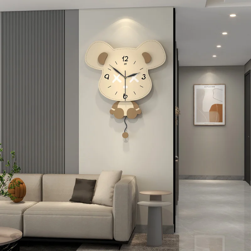 

Internet Popular Creative Violence Bear Wall Clock Living Room Decorative Clock Advanced Wall-hanging Fashionable Modern Simple