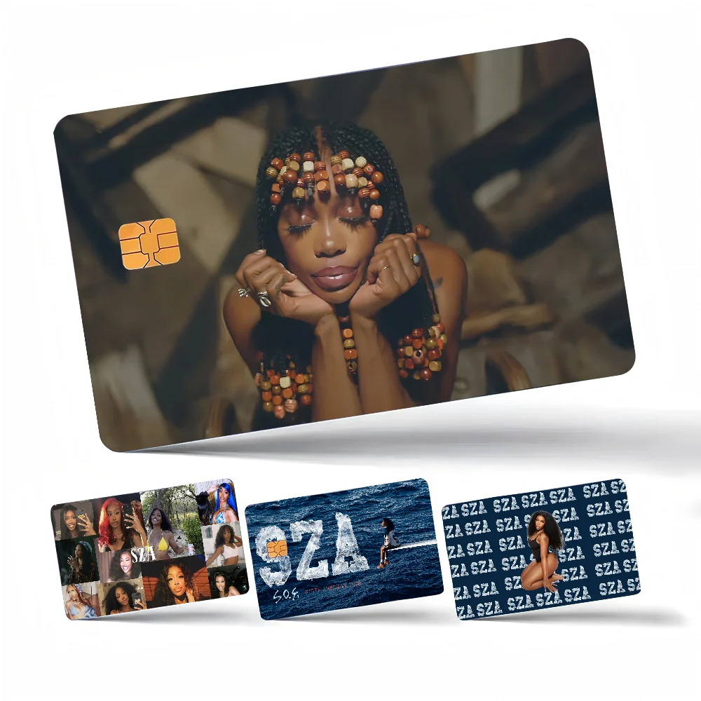 Sänger SZA SOS Kreditkarte Haut Aufkleber Für VISA Bank Karte Transport Karte Wasserdichte Aufkleber Anti-scratch Frauen Geschenk