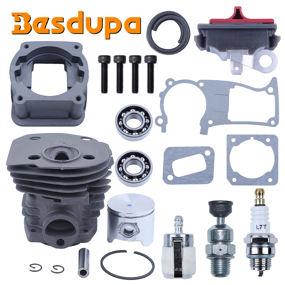 44MM Cylinder Piston Kit For Husqvarna 340 350 345 346XP 353 Decompression Valve