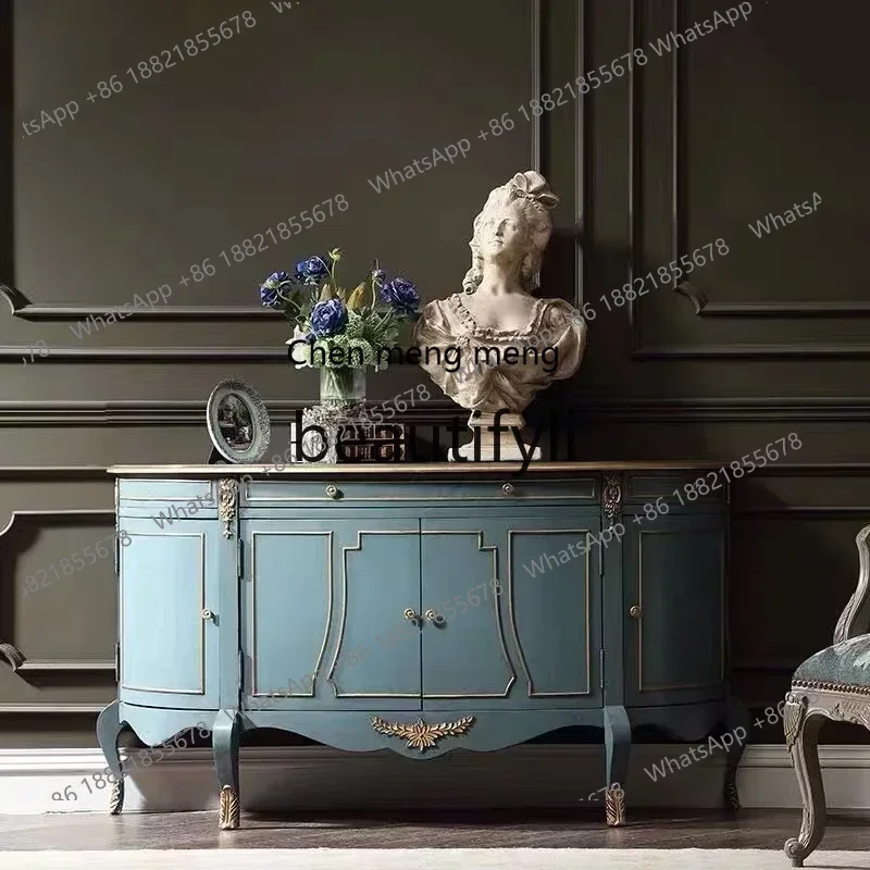 

N178 American light luxury porch cabinet integrated stainless steel decorative locker partition side cabinet6220