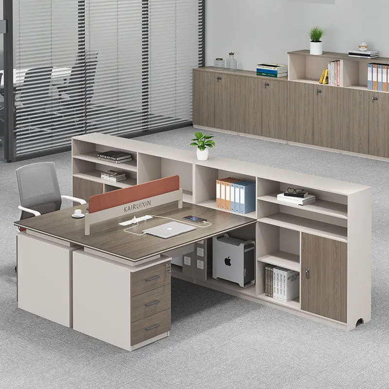 Staff Desk Simple Modern Screen Workstation Financial Office Desk Staff Office and Chair Combination