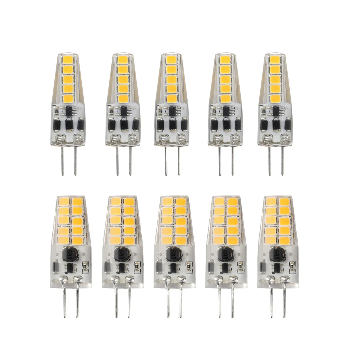 

2PCS/LOT mini led bulb G4 crystal lamp chandelier 12V 1-3W no strobe warm white light can replace 20W halogen lamp