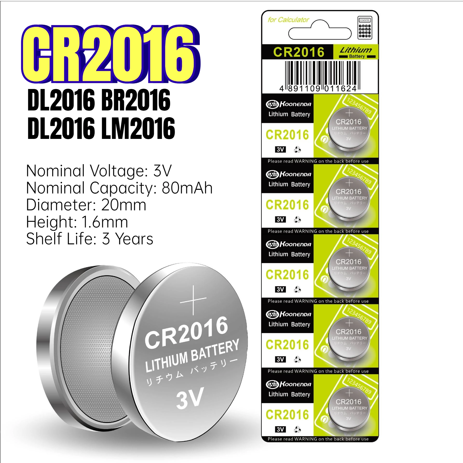 2-50pcs CR2016 3V Lithium Button CR 2016 Battery DL2016 BR2016 DL2016 LM2016 Coin Cell Watch Batteries for Toys Clock Remote