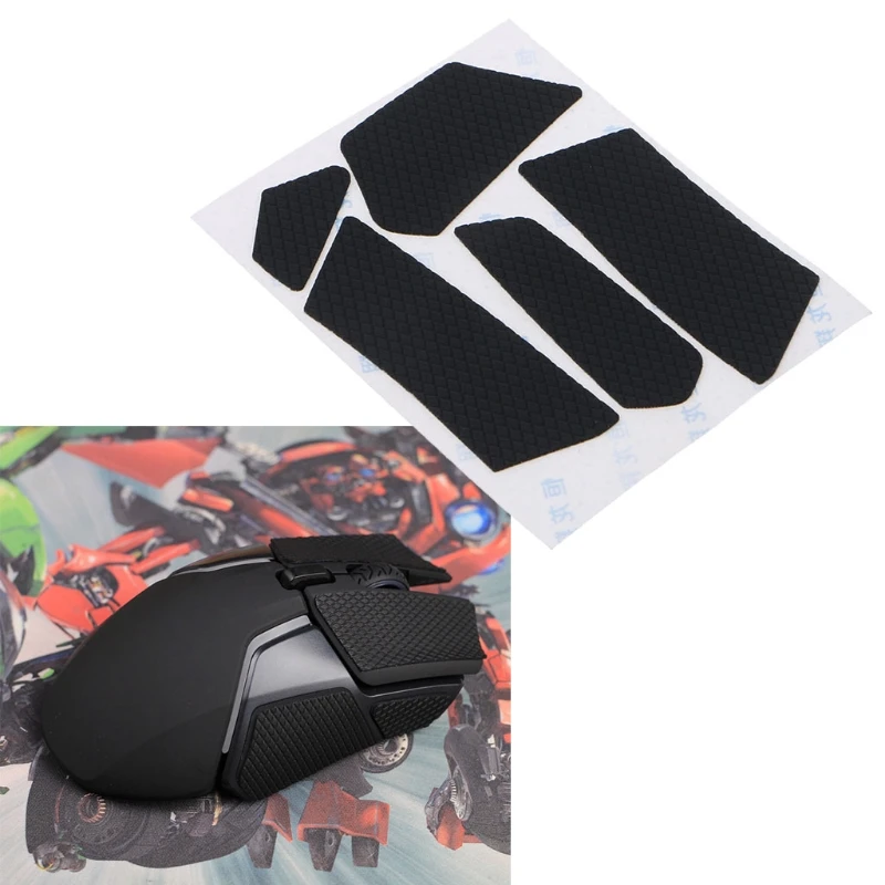 Handmade Non Slip Suck Sweat Mouse Skin Grips Skates for Steel Series Rival 600 Gaming Mouse 1 Full Set