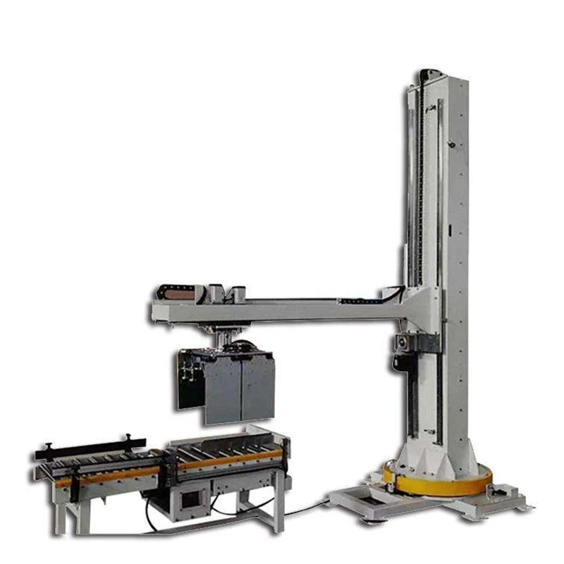 Efficient Automatic Industrial Column Palletizer For Large Grain Rice Bags Palletizing, Warehouse Storage And Packaging Line