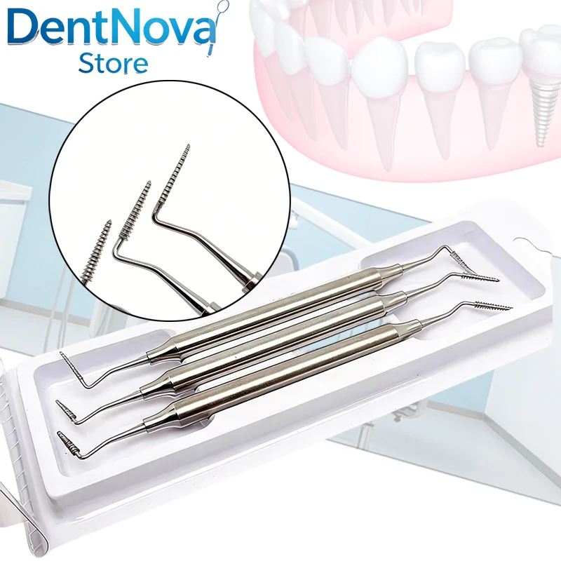 

Dental Periodontal Bone File 2-in-1 Tip Autoclavable Stainless Steel Perio Surface Dental File Kit